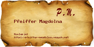 Pfeiffer Magdolna névjegykártya